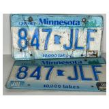 Vintage License Plate Collection - Minnesota, Texas, Florida Assortment
