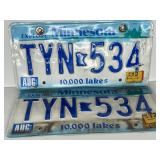 Vintage License Plate Collection - Minnesota, Texas, Florida Assortment