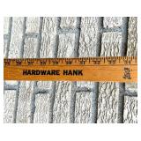 Mixed Vintage Utility Lot: Stools, Rulers, Enamel Bucket, Clamp Lamp