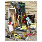 Mixed Lot of Hand Tools, Hardware, and Workshop Supplies