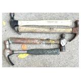 Hand tool lot with Hammers, Screwdrivers, Pliers, Stapler, and Hardware