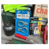 Hand tool lot with Hammers, Screwdrivers, Pliers, Stapler, and Hardware