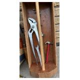 Hand tool lot with Hammers, Screwdrivers, Pliers, Stapler, and Hardware