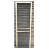 Lot of Vintage Wood Window Screens with Decorative Diamond Grilles