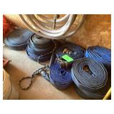 Heavy Duty Blue Layflat Hoses with Fittings