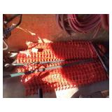 Roll of Orange Safety Fence with Metal Stakes