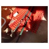 Roll of Orange Safety Fence with Metal Stakes