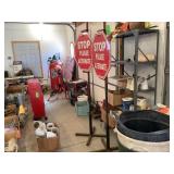 Stop Please Alternate Signs with Metal Stands