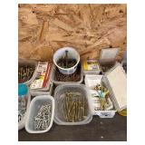 Hardware Lot Featuring Screws, Bolts, Nails