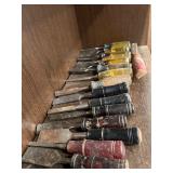 Vintage Woodworking Chisels and Levels Set