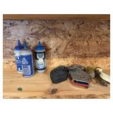 Chalk Line Tools and Bottles of Chalk Powder