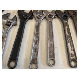 Adjustable Wrenches in Various Sizes and Brands