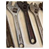 Adjustable Wrenches in Various Sizes and Brands