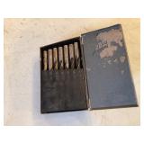 Metal Drill Bit Set in Hinged Storage Box