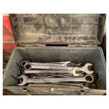 SAE and Metric Combination Wrenches in Plastic Toolbox