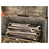 SAE and Metric Combination Wrenches in Plastic Toolbox