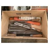 Metalworking and Filing Tools in Cardboard Box