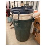 Three Plastic Trash Cans