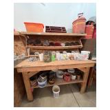 Wooden Workbench No Contents