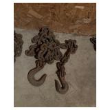 4 Heavy Duty Steel Chains With Hooks