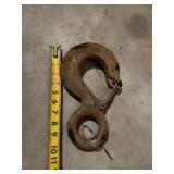 Large Metal Lifting Hook with Safety Latch