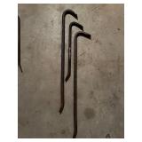 Three Steel Crowbars with Varied Lengths
