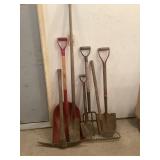 Seven Assorted Gardening and Landscaping Tools