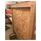 Wooden Workbench with Shelving