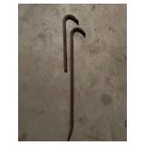 Two Metal Crowbars