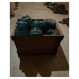 Hemingray42 Glass Insulators in a Wooden Crate