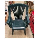 Green Plastic Outdoor Patio Chair