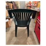 Green Plastic Outdoor Patio Chair