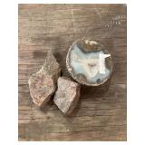 Geode Slice and a Pair Rocks