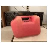 Red Plastic Gasoline Canister, 2 Gallon 8 oz Capacity