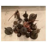 Vintage Metal Oil Cans and Funnels