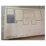 Real Space, Desk with Hutch; dark g...