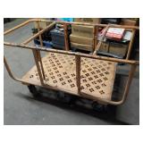 Orange Cart on Wheels 62 x 31 x 31"...