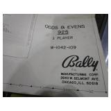 Ballys Odds & Evens Pinball