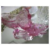 Mirrored Tray, Fenton Shoe, Hat Pins & Holder