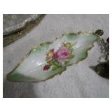 Mirrored Tray, Candle Stands, Limoges