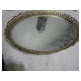 Mirrored Tray, Candle Stands, Limoges