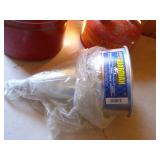 3 Gas Cans and Funnel