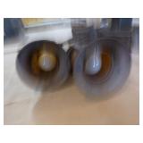 2 Vintage Cast Iron Outdoor Wall Sconces and Wall Rack