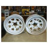 2 Wanda Trailer Tires on Rims with 2 Extra Rims