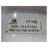 2 Wanda Trailer Tires on Rims with 2 Extra Rims