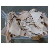 Tote of Scrap Leather Pieces