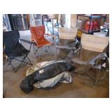 Outdoor Folding Chairs and Canopy