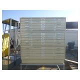 Flat Map/Blueprint Metal Cabinets with Base