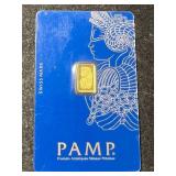 1 GRAM .999 FINE GOLD PAMP BAR