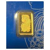 1 GRAM .999 FINE GOLD PAMP BAR